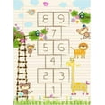 thumbnail image 1 of La Dole Rugs Cream Yellow Numbers HopScotch Game Flat Pile Soft Area Rug Carpet Mat For Kids Kid Childrens Little Girl Boy room Decoration Playroom Water Resistant 5x7, 8x10, 7X9 feet, 1 of 6