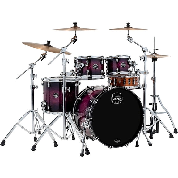Mapex Saturn VI Rock 4-Piece Shell Pack With 22 in. Bass Drum Royal Purple Burst