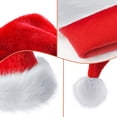thumbnail image 2 of Haomaomao Gorro De Papá Noel Para Niños Gorros De Navidad Rojo Doble Espesor Terciopelo Cálido Comodidad Vacaciones Unisex Gorro De Navidad Para Año Nuevo Fiesta Festiva, 2 of 5