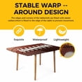 thumbnail image 4 of American Football Laces Table Cloths for 5 Foot Rectangle Tables, Classic Rugby Sports Patio Waterproof Elastic Fitted Tablecloths, Washable Rectangular Table Cover for Camping, 4 of 8
