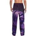 thumbnail image 7 of Salouo Purple Hippo In Water Print Pajama Pants for Men, Lounge Pants Elastic Waistband Casual Men's sleepwear Loungewear Sleep Pajama Pant -Large, 7 of 7