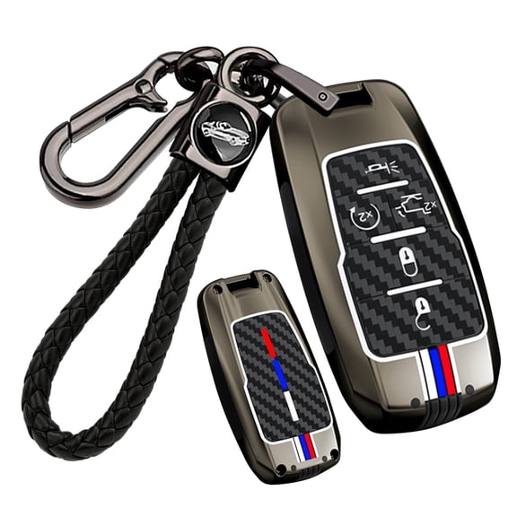 Key Fob Cover Compatible with Dodge Ram 1500 2500 3500 2019-2026 Keychain Case Holder Protector,Black