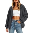 thumbnail image 6 of BUIGTTKLOP Zip up Hoodies for Women Fall Winter Casual Sweatshirts Zipper Oversized Lightweight Cute Jackets with Pockets, 6 of 8