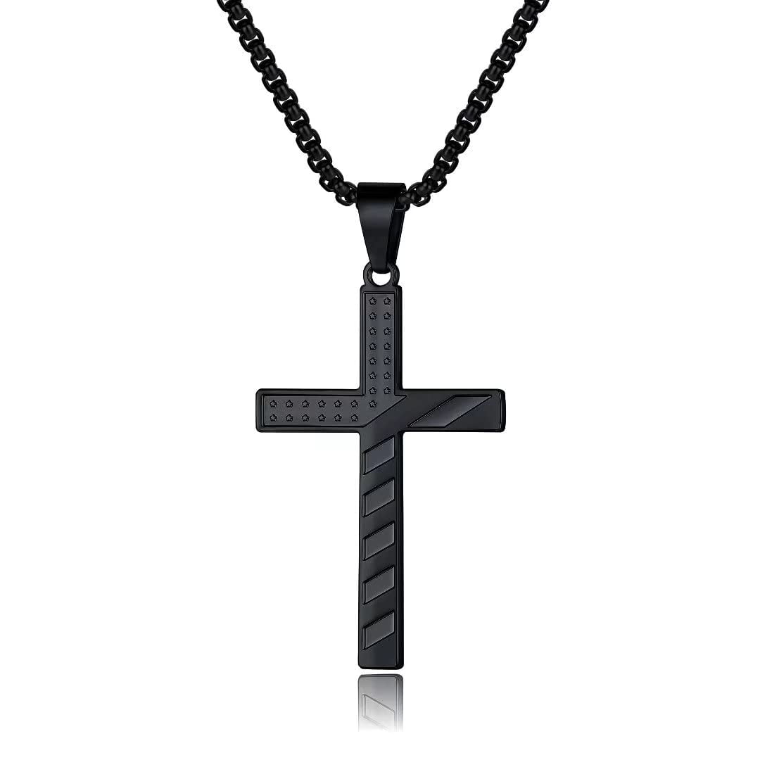 IEFSHINY Cross Necklace 18k Gold Silver Black UK Ubuy