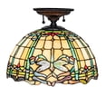 thumbnail image 5 of Meyda Tiffany 260208 Tiffany Dragonfly 3 Light 12" Wide Semi-Flush Ceiling Fixture -, 5 of 7