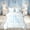 White Blue A, variant on Feelyou Blue Flower Initial M Twin Bedding for Kids Girls, Sweet Rose Bow Monogram Bedding Comforter Set, Colorful Star Reversible, 7 Pieces