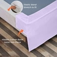 thumbnail image 3 of Dee's Collection Magic Bed Skirt 16 Inch Drop Length 100% Microfiber Fabric Pleated Split Corners (RV King-Lavender), 3 of 6