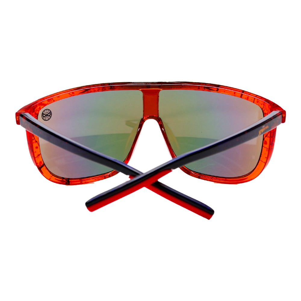 Marvel Spider-Man Red and Black Large Lens Sports Wrap Kids Sunglasses - Arkaid by Sunstaches