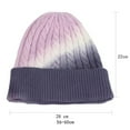 thumbnail image 2 of Hat for Women Ohufall Knitted Pullover Hat Winter Light Body Two-layer Mixed Color Breathable Toe Cap, 2 of 4