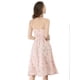 thumbnail image 5 of Vestido midi ajustable con tirantes para mujer Inspire Chic, floral, con frente retorcido, color rosa, 5 of 8