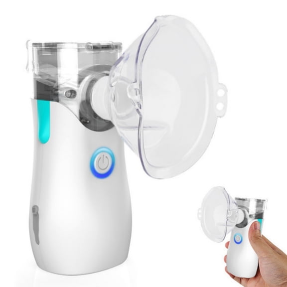 Mini Ultrasonic Humidifier, 2 Speeds Portable Handheld Humidifier USB Rechargeable for Home Office Travel (White)