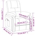 thumbnail image 4 of vidaXL Massage Recliner Chair Cream Fabric, 4 of 5