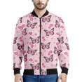 thumbnail image 4 of Chaqueta con estampado 3D de mariposas e insectos para hombre, ropa holgada, sudadera, chaqueta bomber informal con cremallera, tops de calle, 4 of 5
