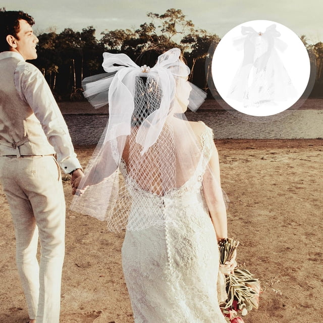 ADDHAT Accesorio De Velo De Corto En Tul Con Para Novia