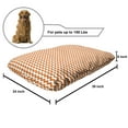 thumbnail image 2 of Chevron Pet Bed, Halloween Pumpkin Color Chevron Traditional Holidays Autumn Season Celebrate, Resistant Pad for Dogs and Cats Cushion with Removable Cover, 24" x 39", Orange and White, by Ambesonne, 2 of 4