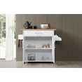 thumbnail image 5 of Hodedah Kitchen Cart with Spice Rack plus Towel Holder, White, 5 of 10