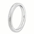 thumbnail image 3 of Bague Empilable en Argent 925 Fantaisie Texturée/, 3 of 8