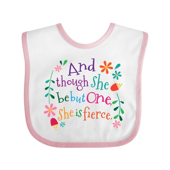Inktastic 1st Birthday 1 Year Old Girl She is Fierce Girls Baby Bib