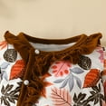 thumbnail image 6 of Weebloom Baby Rompers Girl Boy Long Sleeve Floral Prints Pullover Romper Jumpsuit Clothes Loungewear,Brown 12-18 Months, 6 of 6