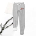 thumbnail image 2 of IROINNID Sales Fleece Sweatpants for Women Casual Jogger Love Printing Leggings Drawstring Waist Thick Warm Elastic Pants with Pockets,Gray, 2 of 3