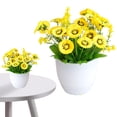 thumbnail image 2 of Meiiso 21 Head Chrysanthemum Potted Plant A (Chrysanthemum Pot, Artificial Potted Plant), Artificial Mums Flowers for Outdoors, 21 Bundles Plastic Flowers for Patio Porch Spring Summer Decor, 2 of 9
