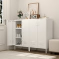 thumbnail image 4 of Metal Cabinet,Metal Locker Cabinet with Adjustable Shelves, Entryway Storage Cabinets ,Morden Locker Storage Cabinets with Legs,2 Doors Sideboard for Living Room, Kitchen Pantry, Office,Outdoor, 4 of 8