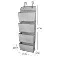 thumbnail image 5 of Hngender Organizer Mit 4 Taschen, Faltbares Hngeregal Mit 2 Haken Gris, 5 of 5