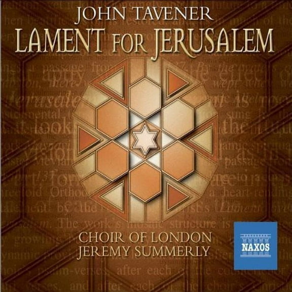 Jeremy Summerly - Lament for Jerusalem - Music & Performance - CD