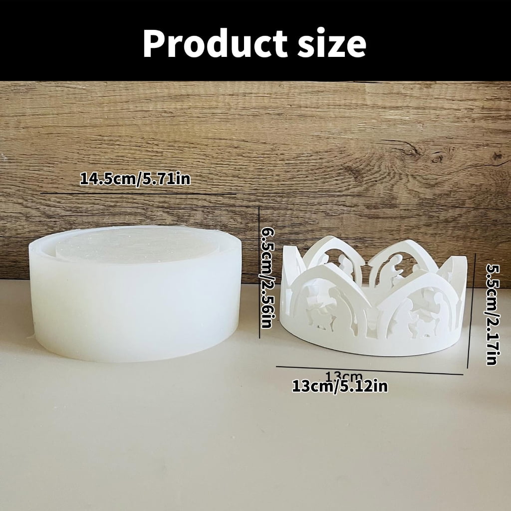 lanema Candlestick Silicone Mold for Festival Celebrations Plaster Candle Holder Mould