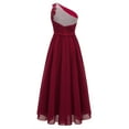 thumbnail image 3 of Alvivi Kids Girls One Shoulder Junior Bridesmaid Dress Formal Party Maxi Gown 6-16, 3 of 5