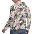 thumbnail image 6 of Honeii Rose Flowers Pattern Mens Hoodies Men's Loose Sleeve Sweatshirt,Pullover Hooded Sweatshirt for Men,Essentials Hoodie-3X-Large, 6 of 7