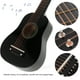 thumbnail image 3 of Guitarra acústica de 21 pulgadas, tamaño pequeño, portátil, de madera, para niños (negro), 3 of 5