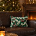 thumbnail image 4 of Btomtd Velvet Throw Pillow Cover 12 x 20 Inch, Christmas Embroidered Pillow Cases, Holiday Decorative Cushion Cover for Xmas Sofa Couch, A, 4 of 7
