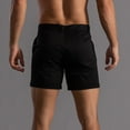 thumbnail image 5 of Mens Shorts Chino Pants Summer Solid Color Pocket Drawstring Loose Quick Dry Casual Sports Running Straight Beach With Pockets Athletic ,Black, 5 of 7