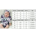 thumbnail image 2 of Nouveau-né Bébé Fille Floral Romper + Bandeau 2Pcs Coton Bodyfits Set, 2 of 5