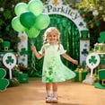 thumbnail image 2 of Niñas Vestido de Día de San Patricio 3-12 Años Niños Verano Casual Cuello Redondo, 2 of 9