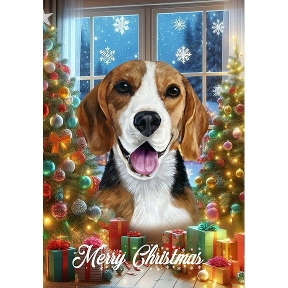 Beagle -  Best of Breed  Christmas Garden Flag