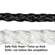 Safe-Kidz X- Large Cargo Climbing Net, 100% Polyester Rope Ladder, 108" L x 70" W + Drill Bit & Instructions