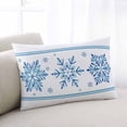 thumbnail image 2 of Blue Snowflake Christmas Throw Pillow Cover 12 x 20 Inch Decorative Pillow Cover Xmas Abstract Art Winter Lumbar Pillowcase Seasonal Rectangle Cushion Case for Couch Sofa Bed Living Room, 2 of 7