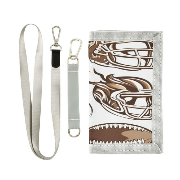 Men's and Women's Wallets Stylish and Functional Wallet Novelty Wallets Perfect Gift for All Occasions American Football and Helmets