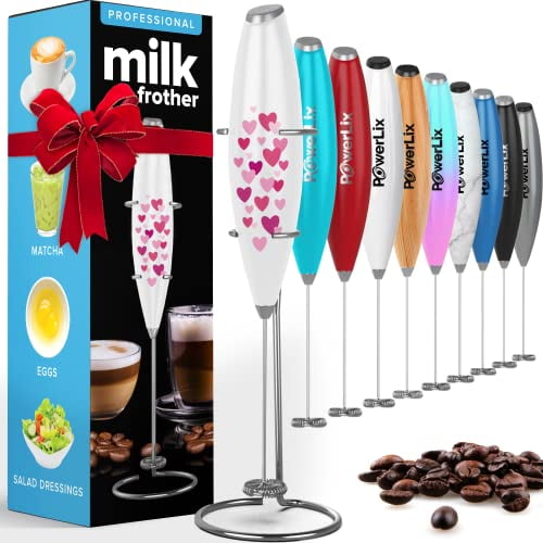 Batidor de Leche PowerLix Deluxe Corazones