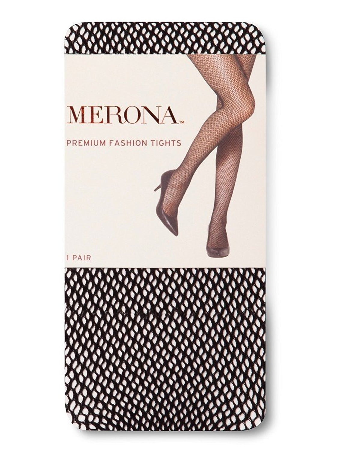 Merona Women's Tights Semi Opaque Mid Rise Black Tie, Black