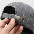 thumbnail image 6 of Cevemin Soft-top Baseball Cap - Washed Fabric with Cute Puppy Embroidery Design and Unstructured Fit for Casual Streetwear, Outdoor Activities, Travel, and Holiday Party, 6 of 7