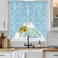 thumbnail image 6 of Blue Spring Floral Swag Valances for Windows 2 Pack, Kitchen Window Curtains 36 Inch Length, Farmhouse Flowers Elegant Pastoral Privacy Swag Curtains for Living Room/Bathroom with Rod Pocket 36"x36", 6 of 8