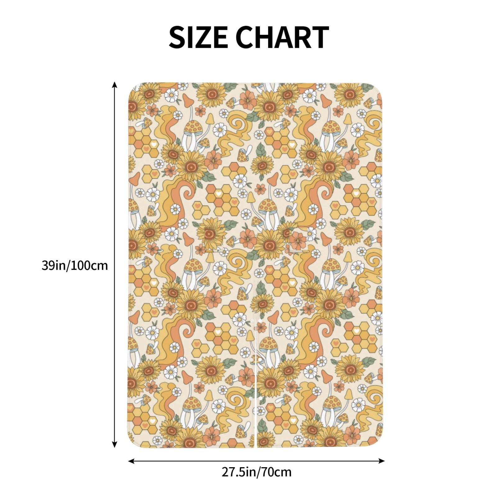 Naloa Retro 70s 60s Flower Baby Car Seat Cover, Breathable Baby Carrier Cover, Multiuse Baby Carrier Cover & Nursing Breastfeeding Cover