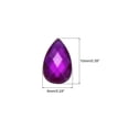 thumbnail image 2 of Uxcell 100Pcs Flat Back Acrylic Teardrop Gems 6x10mm Artificial Rhinestones Purple, 2 of 4