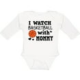 thumbnail image 3 of Inktastic I Watch Basketball with Mommy Boys Long Sleeve Baby Bodysuit, 3 of 5