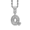 Silver Q, variant on Women Copper Unique Non-mainstream Cool Micro-Pave Zircon Inlay Custom Name Capital Large Initial A-Z 26 Letters Necklace Silver H