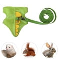 thumbnail image 2 of Qyaukm Ferret Harness and Leash Set, Small Animal Vest Harness with Bell and Dinosaur Leash for Baby Chihuahua, Adjustable for Teacup Pets, 2 of 8