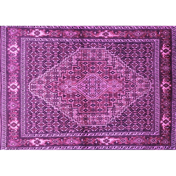 Ahgly Company Indoor Rectangle Persian Purple Traditional Area Rugs, 7' x 10'